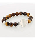 Bracelet Croix Oeil de tigre