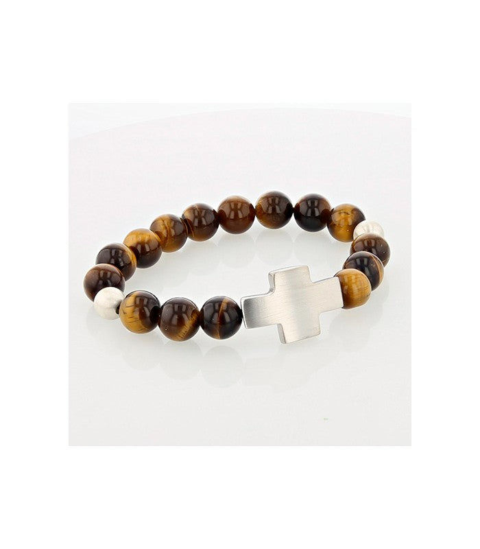 Bracelet Croix Oeil de tigre