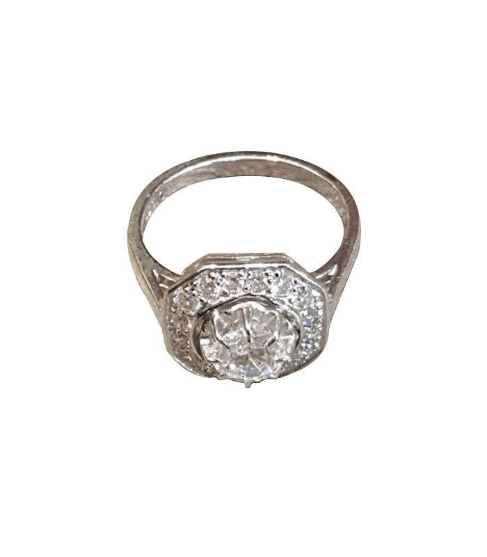 Bague argent carrée