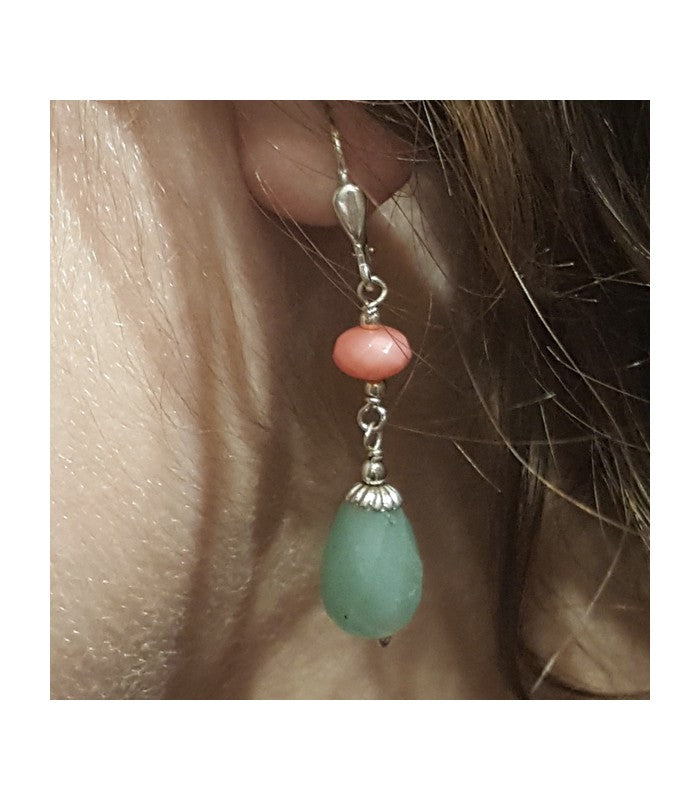 Boucles d'oreilles verte