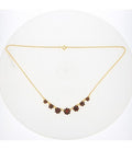 Collier 7 fleurs grenat