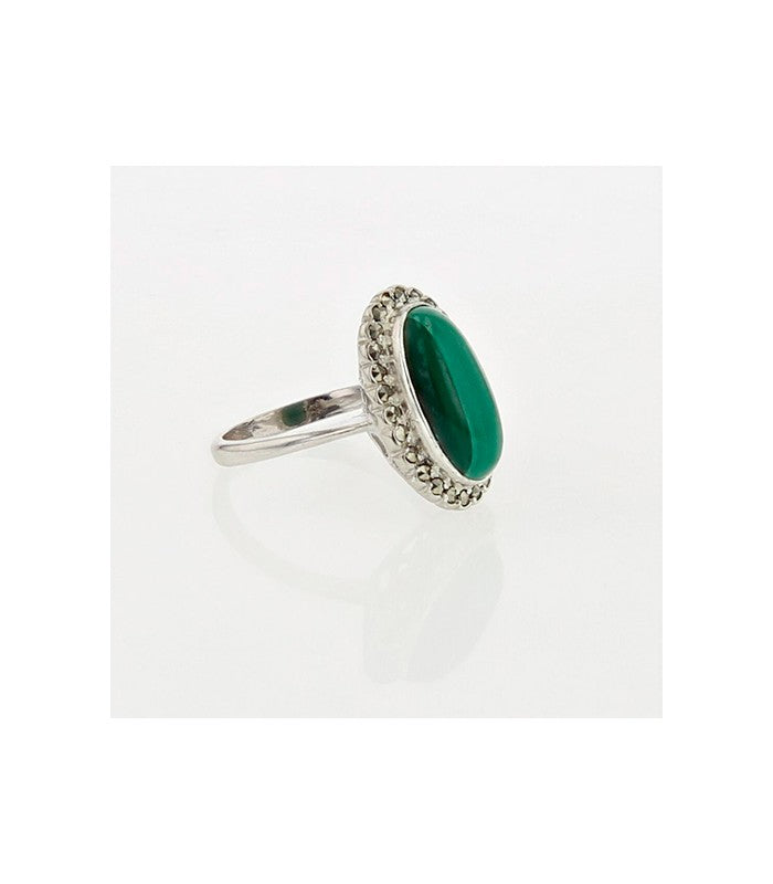 Bague MARQUISE malachite