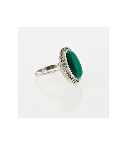Bague MARQUISE malachite